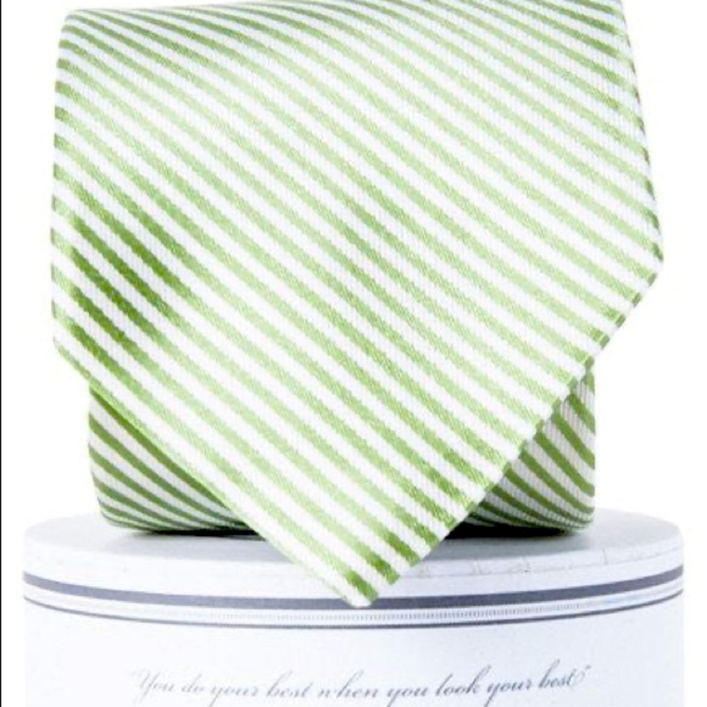 NEW Collared Greens Green Stripes Necktie